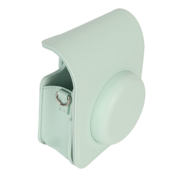 Kameraveske PU-skinn beskyttende kameradekselveske med justerbar skulderstropp for Fuji Instax Mini 12 Green
