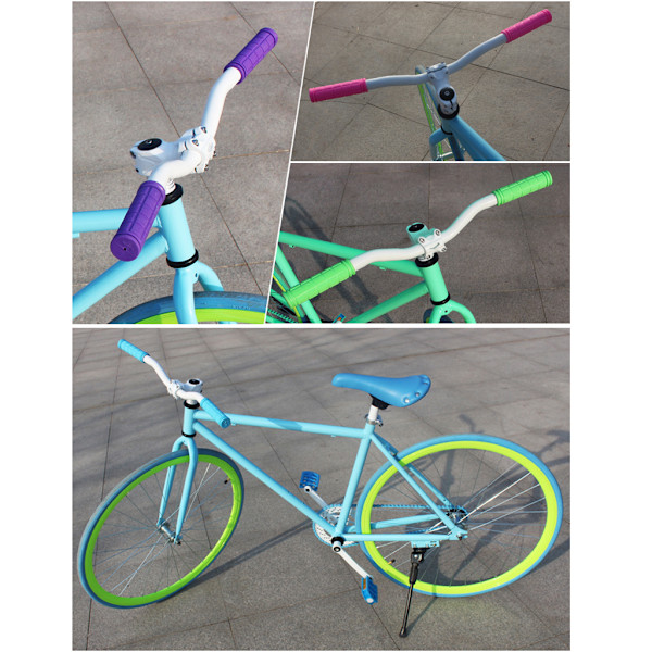 BMX MTB Cykling Mountainbike Scooter Cykelhandtag Gummi Mjukt Ändgrepp Pink 0.1