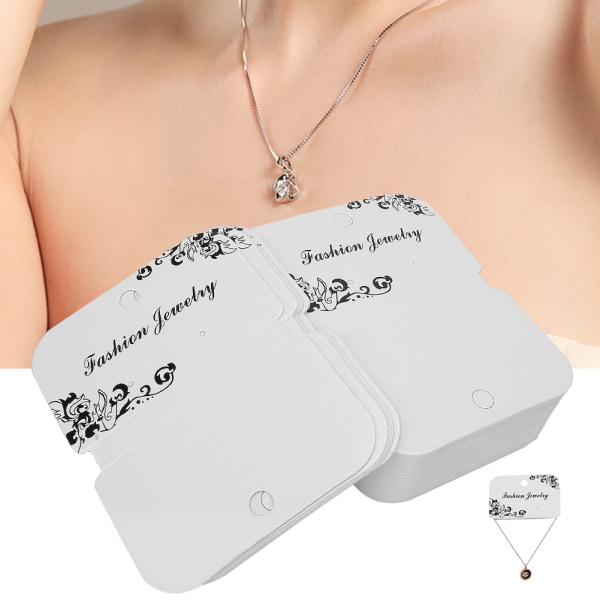 100 stk 8,8 x 11,5 cm gør-det-selv-håndværk smykker Halskæde Display emballagekort
