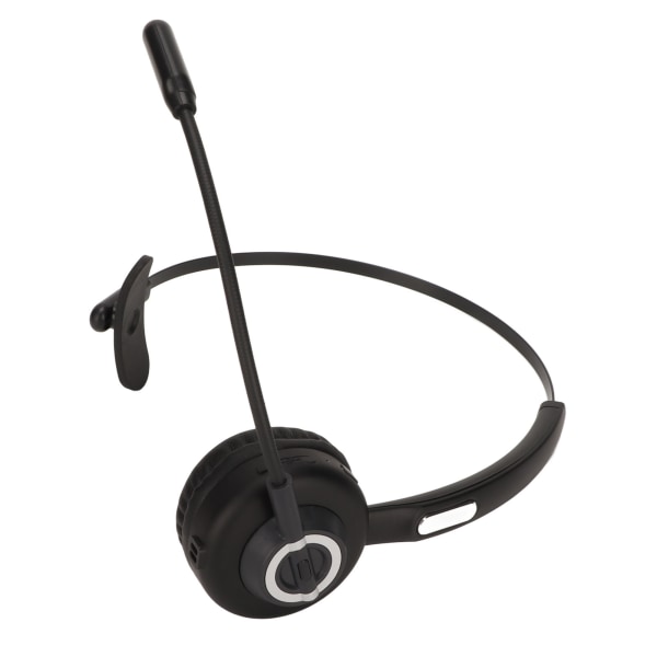 Bluetooth-telefonhodesett Enkeltøret trådløs kundeservicehodetelefon med roterbar mikrofon for PC Mobiltelefon bærbar PC