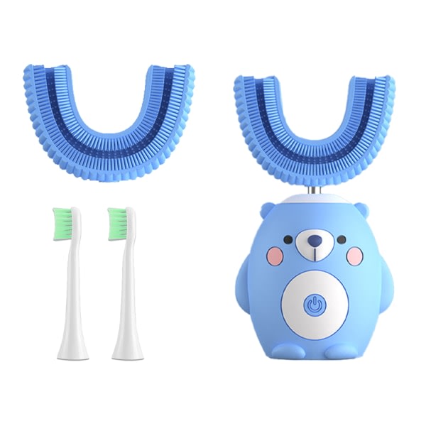 Kids U-formad elektrisk tandborste, sonic tandborste for barn, tegnet film style 3