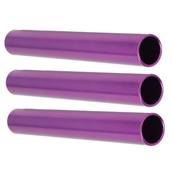 3 kpl kilpailuviestisampula kirkkaan värinen ontto, veistetty alumiiniseoksesta valmistettu viestirata harjoituskilpailuun, violetti