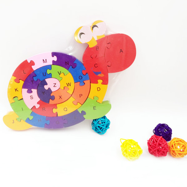 Træklodser Puslespil Sneglelegetøj Bogstav og tal Puslespil Førskolepædagogisk legetøj