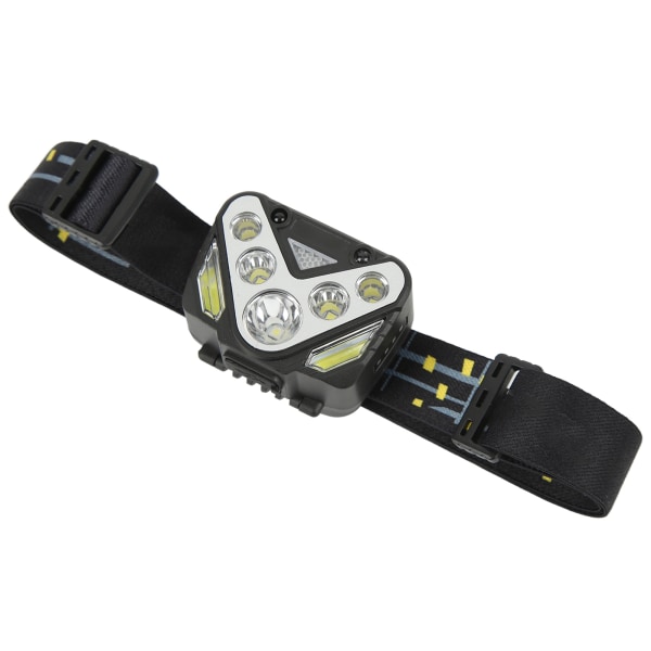 Rörelsesensor Pannlampa USB Uppladdningsbar Smart LED-strålkastare Super Ljus Huvudmonterad för utomhuslöpning Fotvandring Fiske
