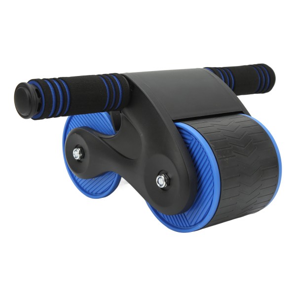 Kaksinkertainen pyöreä vatsapyörät Roller Kotimainen vatsaharjoittelulaite Kotikuntosali Fitness Musta Sininen