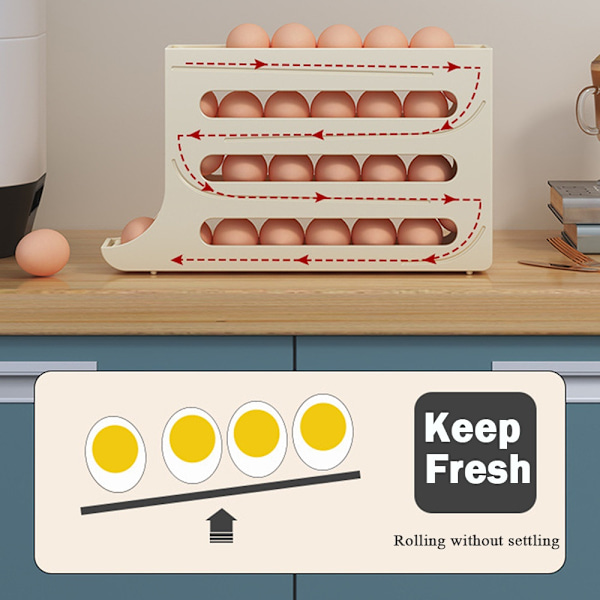 Automatisk skjutbar äggförvaringslåda med stor kapacitet bärbar äggbehållare för utomhusbruk-WELLNGS