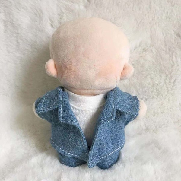 1 Set 10 cm Dockkläder Mode Bomullsjacka Jeans Kläder Kostym
