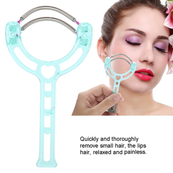 Bærbare ansiktslepper Fjerning av hårepilator Plastfjærenhet Skjønnhetsverktøy (grønn)