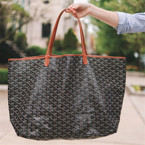 Dam Tote Väska Mode Resor Casual Axelväska Handväska Stor & Medium Ny Brun Brown Brown M