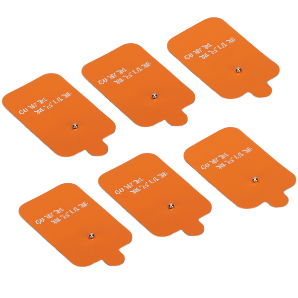 10 stk Snap Electrode Pad Gjenbrukbar erstatningselektrodelapptilbehør for TENS Massager Orange