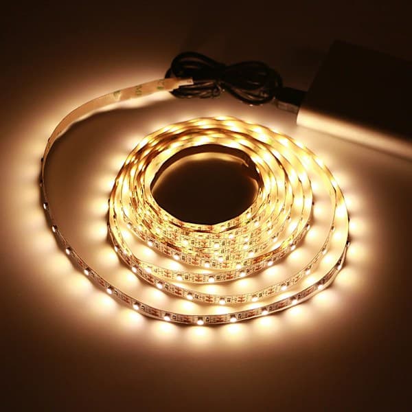 USB LED-lyssløyfe Varmhvit 3 meter for TV