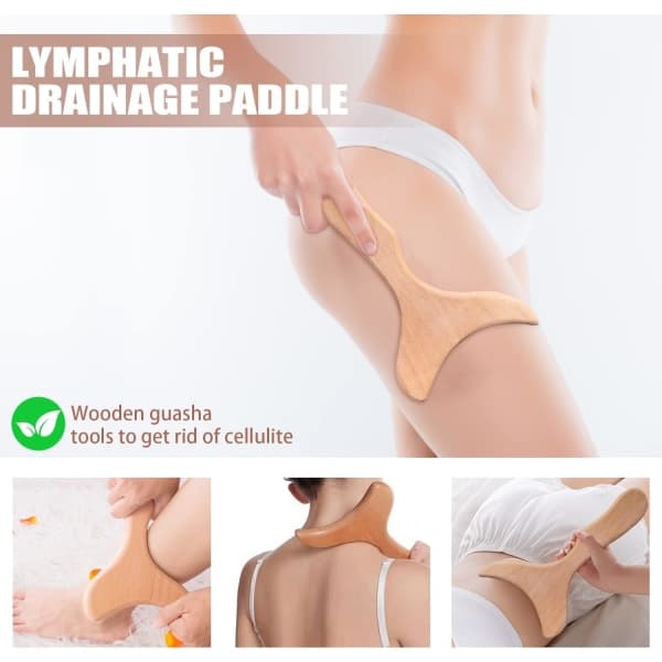Professionelle træterapi massageværktøjer 3-i-1 Maderoterapi Kit Træmassager Lymfedrænage massager.pa