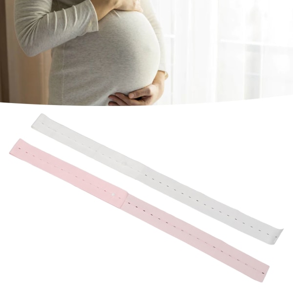 2 stk Fosterhjerteovervåkingsbelte Høy elastisitet Juster størrelse Fostermonitor knapphullsbelte for gravide