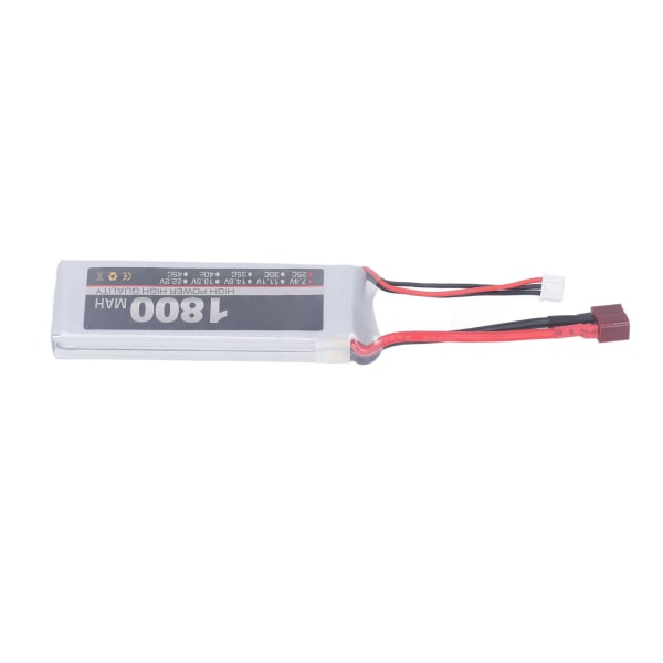 RC LiPo-batteri 7,4V 2S 1800mAh 25C Oppladbar Lithium Polymer LiPo-batteripakke for RC-bilflyfly T-plugg