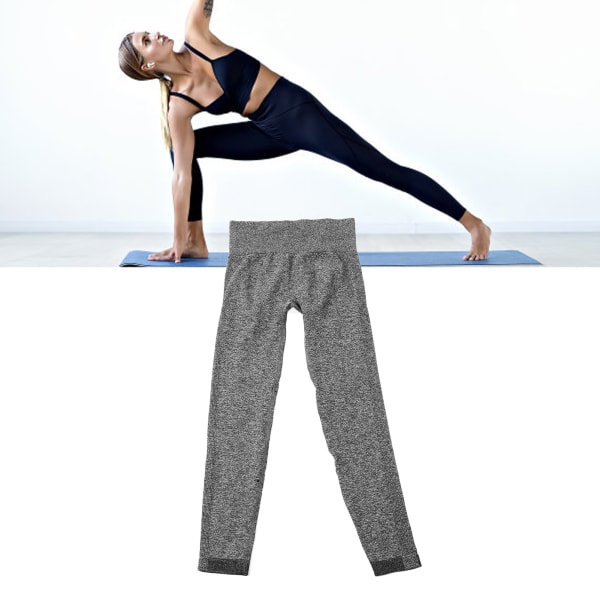 Yogabukser for kvinner Komfortable høy midje Hip Lift Ankel Yogabukser for løping Fitness Grå M