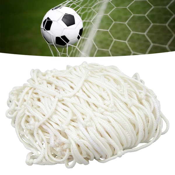 Fotbollsmålsnät självlysande polyester Lätt att montera fotbollsersättningsmålnät för fotbollsspel