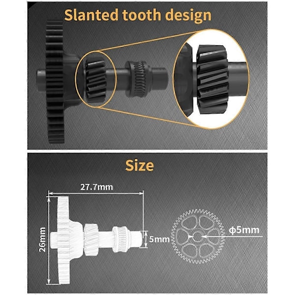CNC Pom Helical Gear Nano-belagd Härdat Stål Högre -Delars Gear Kit för VORON 0.2 2.4 Trident C.pa