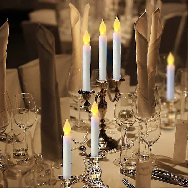12 stk. flammefrie LED-lys, batteridrevne lys
