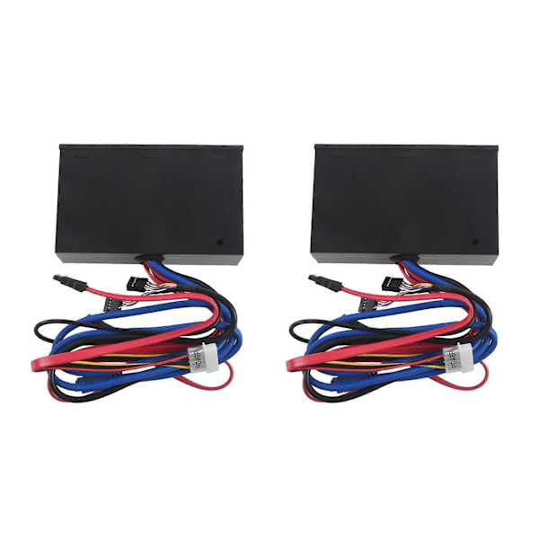 2X Multifunktionell 5.25-tums Mediapanel Kortläsare USB 2.0 USB 3.0 20 Pin E-SATA SATA Frontpanel.pa