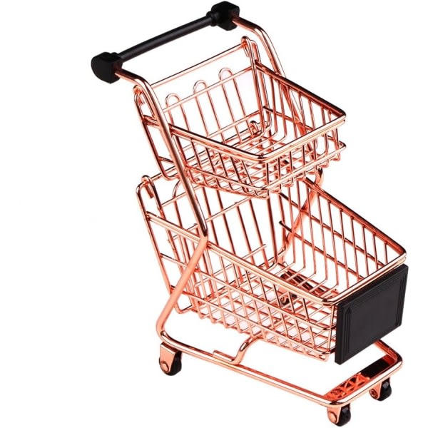 Mini Metal Indkøbskurv Supermarked Handcart Trolley, Bord Av