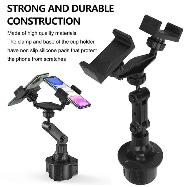 Bilkopp Telefonholder 360 Graders Rotasjon Universal Justerbar Koppholder Telefonfeste for IPhone for Galaxy Solid Normal