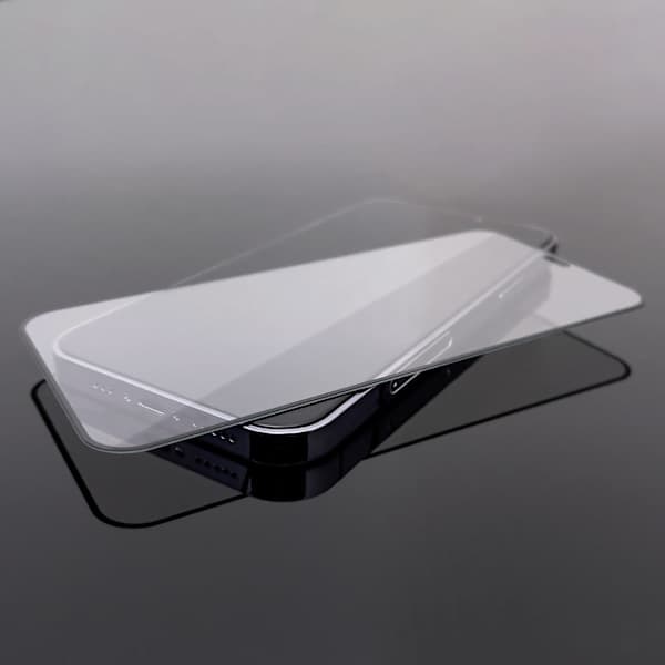 Fuldskærms hærdet glas med ramme til iPhone 15 Pro Max, sort