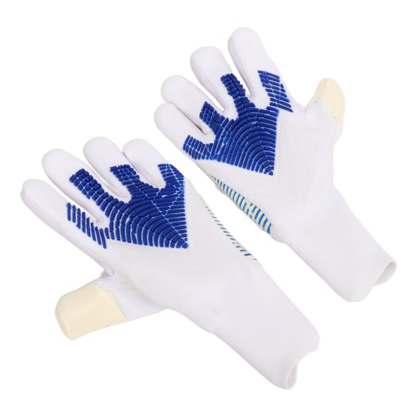 Yksi pari jalkapallomaalivahdin hansikkaat vahvalla kämmenellä olevalla sormisuojauksella luistamaton lateksi ja nylon hengittävä jalkapallomaalivahdin käsine 6
