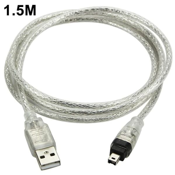 USB-kabel (hann til Firewire IEEE1394a hann, med 4 pinner, for enheter