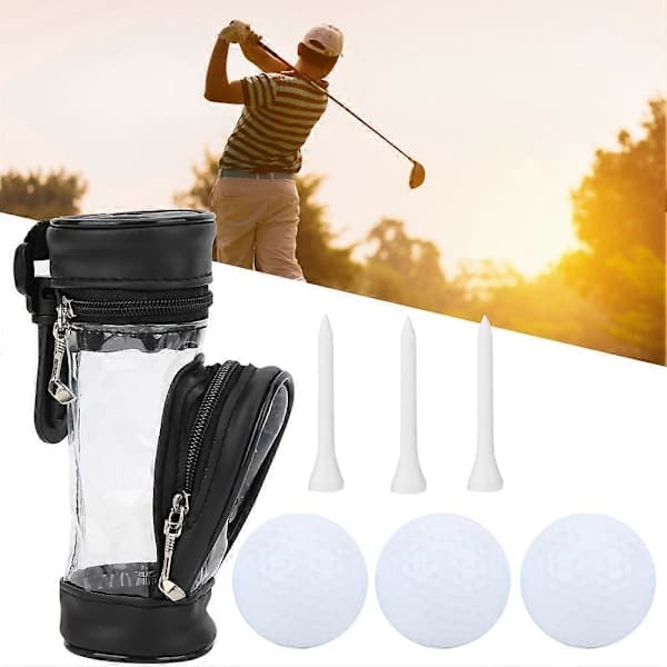 Golfbold Tee Tilbehør Læder Værktøjstaske Multifunktionel Bærende Opbevaring Taljetaske