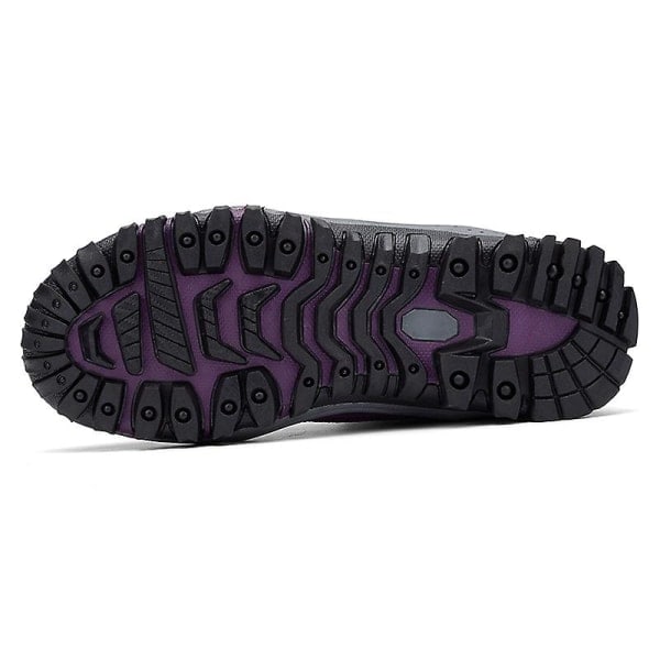 Snökängor för dam, vattentäta, slip-on, pälsfodrade sneakers, varma vinterskor 2K6137 Lila 36_paris
