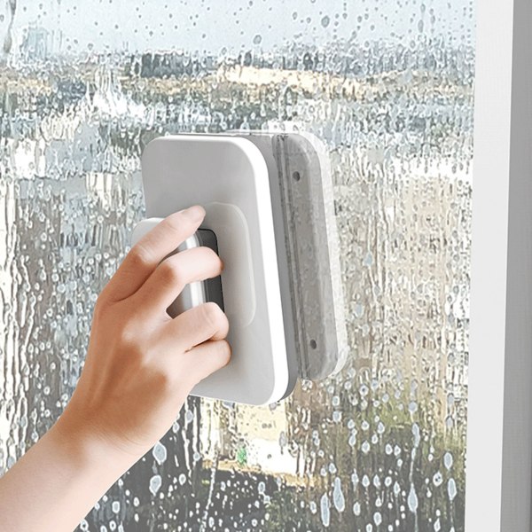 Magnetisk vinduespudser stort håndtag dobbeltsidet høj sikkerhed Robust plast vindues rengøringsværktøj til 3 til 10 mm glas