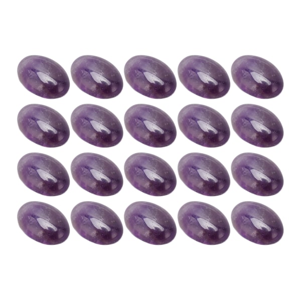 20 stk ovale naturlig ametyst cabochon sten 18x13 mm perler til gør-det-selv-smykkefremstilling vedhængstilbehør