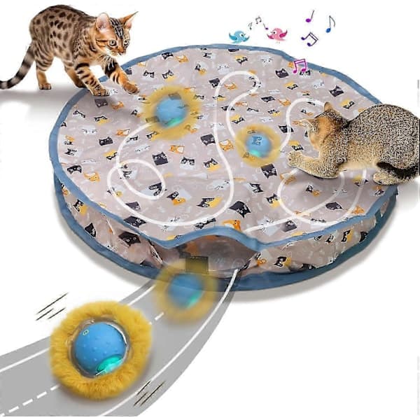 Interaktiv Kattebold der Ruller Hurtigt i Pose, Kattelegetøj (PA)
