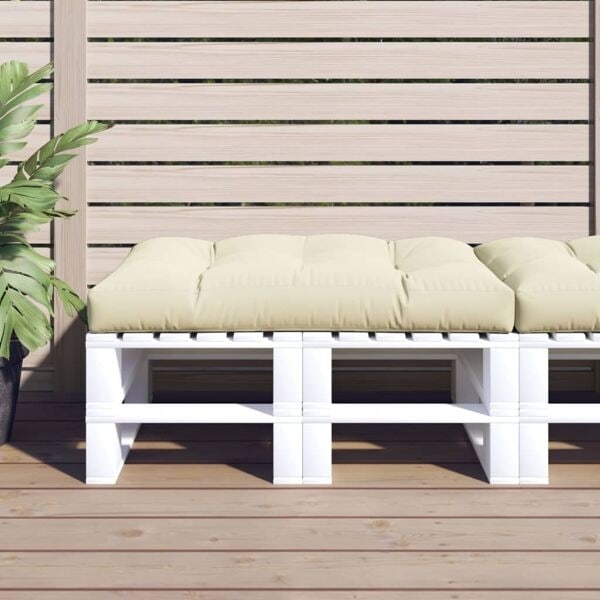 Pallkudde gräddvit 120x80x12 cm tyg Creme 3400