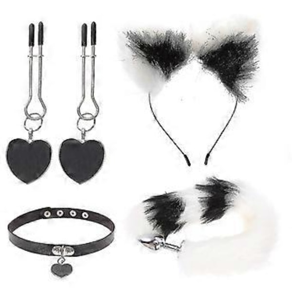 1 Sæt Kvinder Hale Prop Furry Hale Cosplay Ører Hovedbøjle Cosplay Kostumer Tilbehør