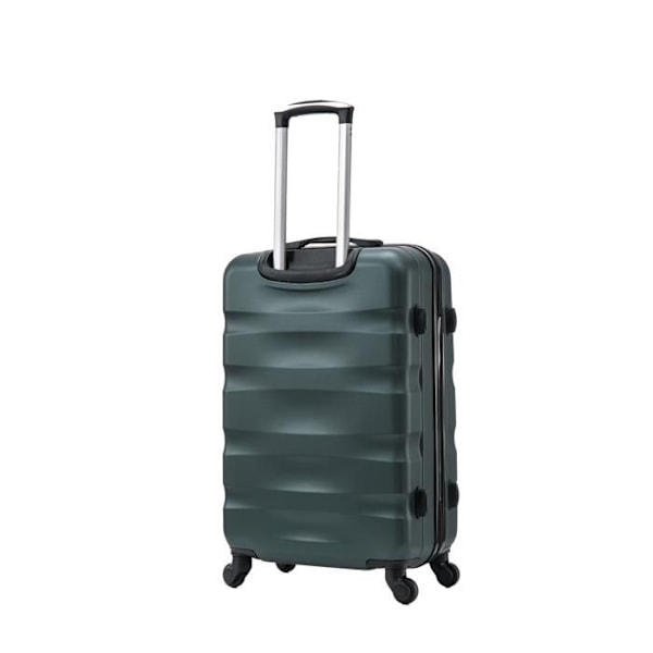 CELIMS - Medium Weekend Resväska Set med Sminkväska/Necessär 35cm Styv och Lätt | Håller Storlek 20kg 65cm | Grön