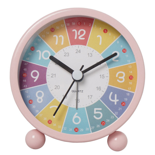 Learning Clock for Kids - Talande tid Undervisningsklocka - Kids Wal rosa