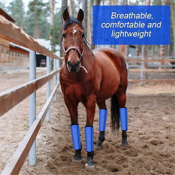 4 stk. Fluebeskyttelse i netting for hest, pustende hestebenbeskyttere i netting, beskyttende hesteleggings.pa