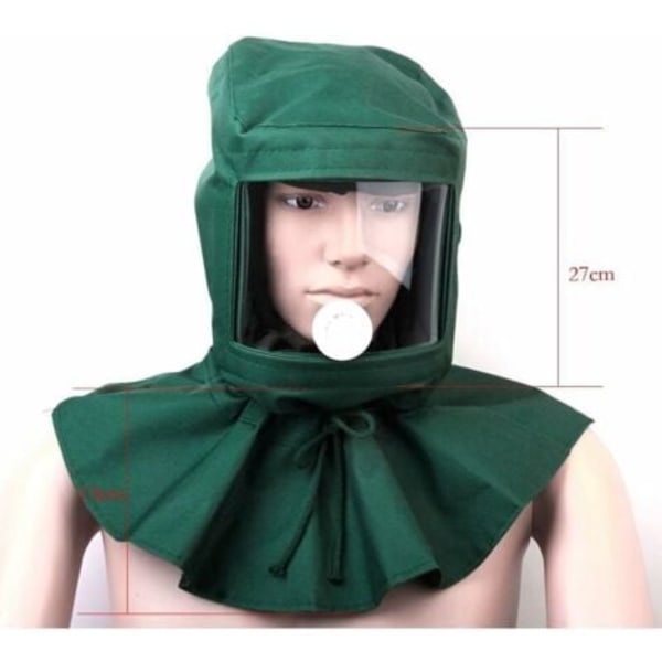 Skyddshjälm Mask Anti-vind Anti-damm för Sandblästring Blästring.pa