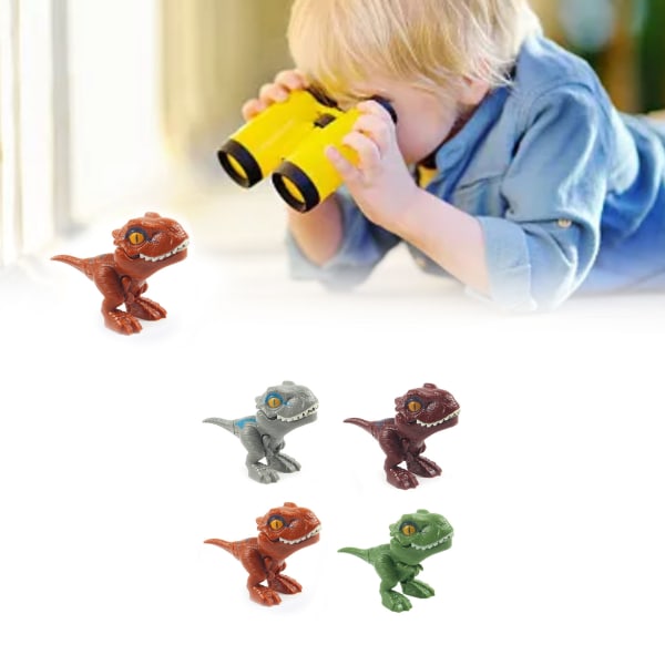 4 stk Finger Dinosaur Legetøj Udsøgte led Bevægelige Mini Simulering Dinosaur Legetøj til børn