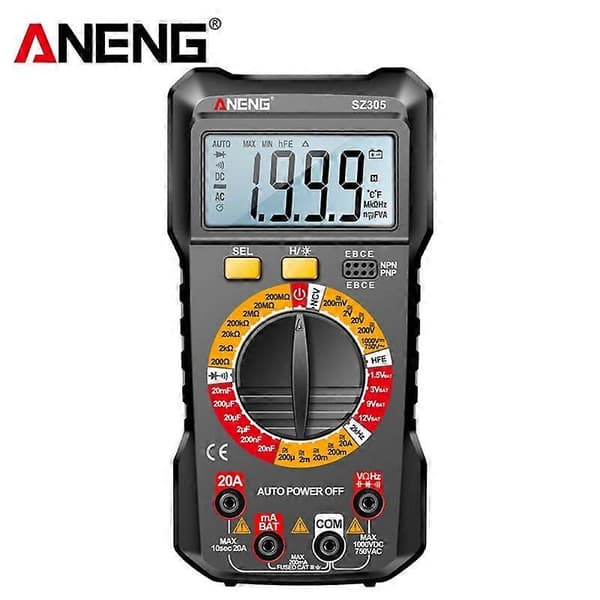 SZ305 1999 Teller Multimeter Kondensatortester Smart Voltmeter AC/ Strøm Resistans Ohm Test Too.pa