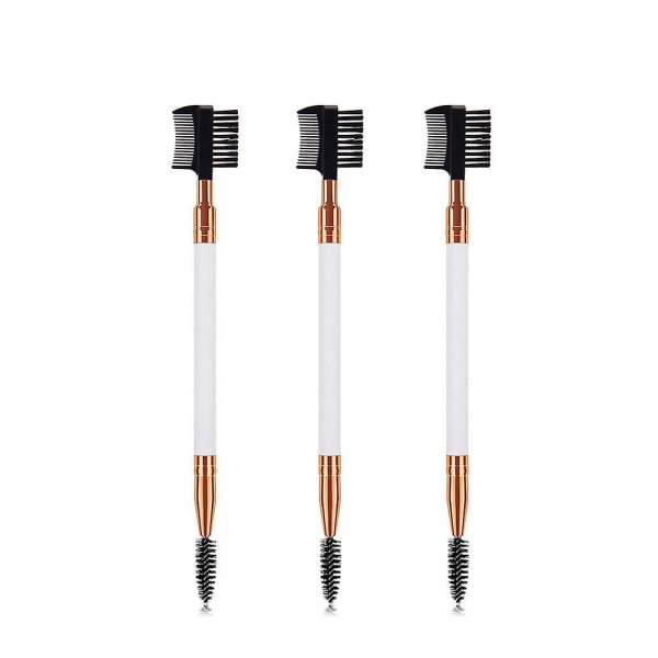 3 stk to-i-en-børster Mascara-børster Makeup Øjenbrynsbørste Øjenvippekam Øjenbryn Øjenvipper Dual-c sort