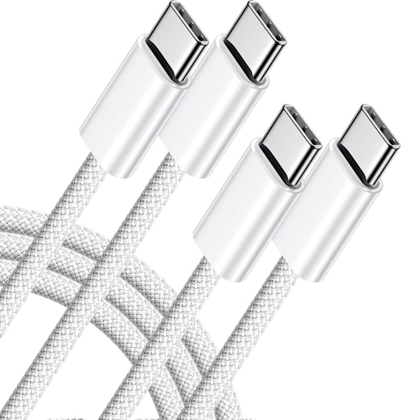 2-pack 3FT USB-C till USB-C-kabel - certifierad snabbladdningssladd för iPhone 15 Pro Max, Samsung S23, iPad Pro, MacBook Air 6-pack 6pcs
