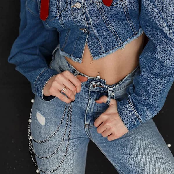 3-pak jeanskæde pungkæde bæltekæde hiphop-buksekæde