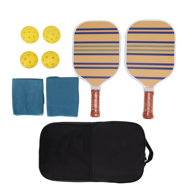 Glasfiberoverflade Pickleball Paddles Sæt Honeycomb Core Pickleball Ketsjere Sæt med 4 bolde 1 opbevaringstaske til sport