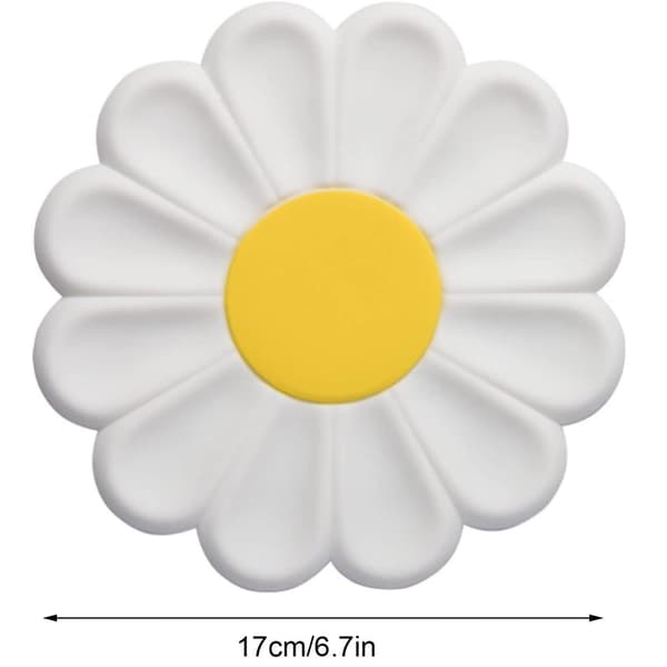 Sødt Dækkeserviet - Silikone - Blomst - Hvid