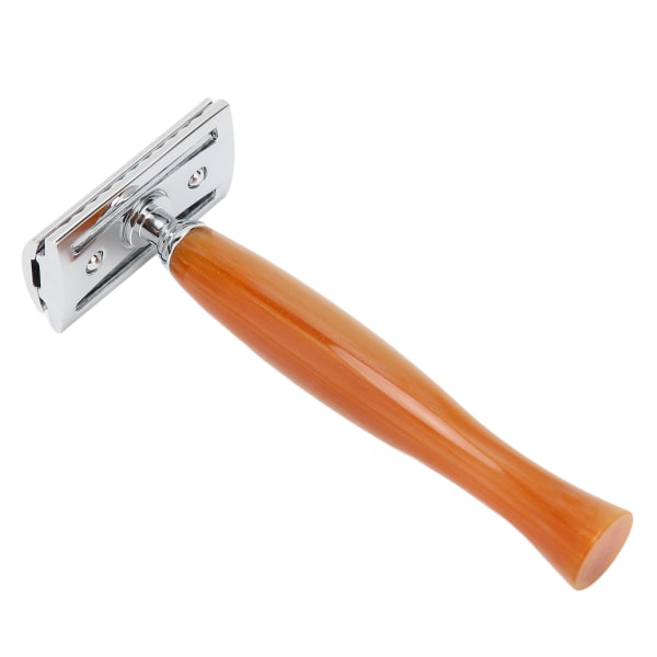 Langt håndtag dobbeltkantet barberkniv Zinklegering harpiks Manuel sikkerhedsbarberkniv Barbermaskine til mænd uden klinge