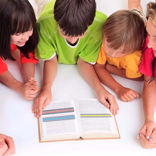 16 stk læselinjer, dysleksi læsebjælke, farvet læselinje, sporlinje til at guide begyndere/studerende læsere til R