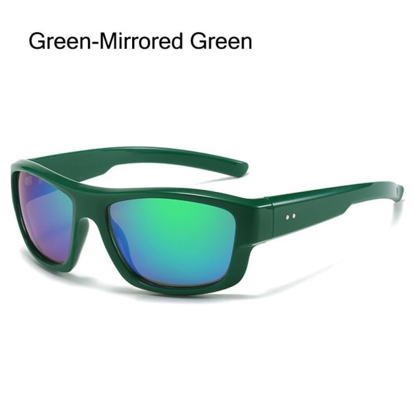 Y2K Sport Solbriller Solbriller GREEN-MIRROR GREEN Grøn-Mirrored Green Green-Mirrored Green