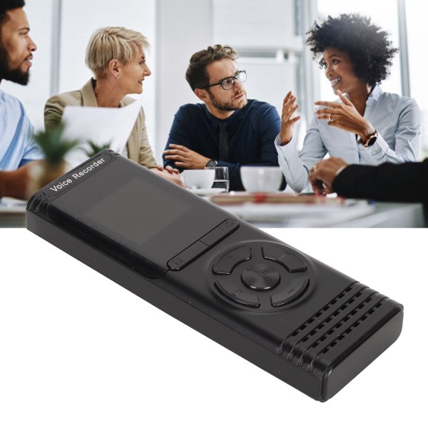 Digital taleopptaker Støyreduksjon Innebygd ekstern høyttaler Bærbar MP3-spiller opptaker for forelesningsmøte Intervju 32GB